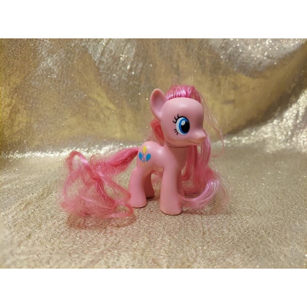 My Little Pony Pinkie Pie G4 Brushable Hair Hasbro, 2010 Pink Horse Toy Balloon
